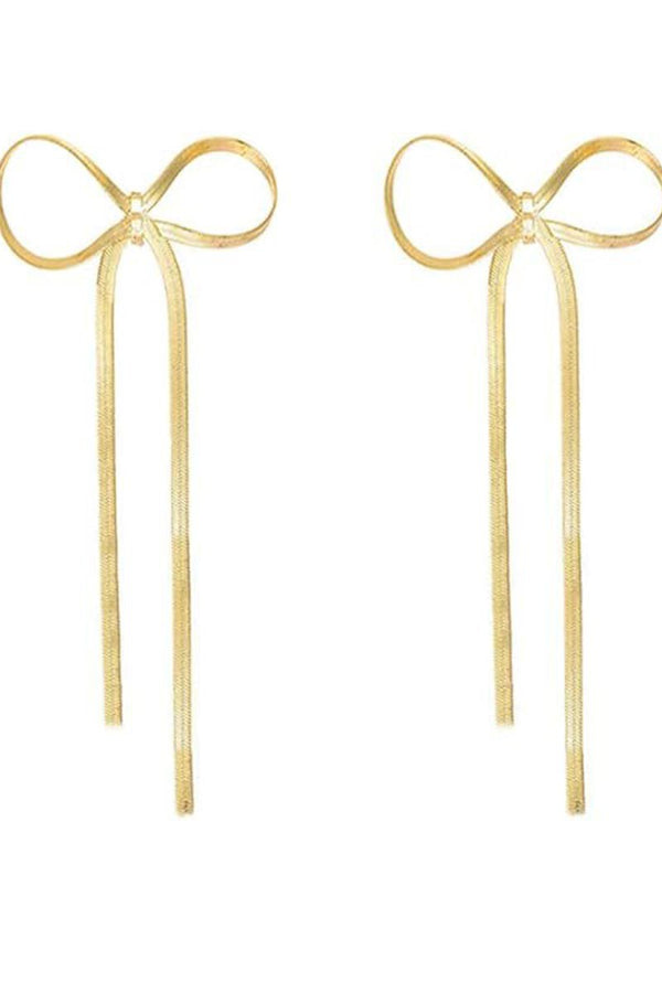 Gold Bow Earrings