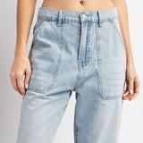 Mineral Washed Denim Joggers