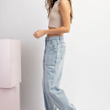 Mineral Washed Denim Joggers