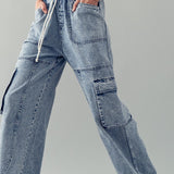 Denim Cargo Pants