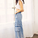 Denim Cargo Pants