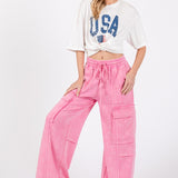 Good Vibes Mineral Washed Cargo Pants
