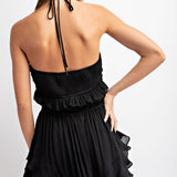 She's Glowing Solid Halter Romper
