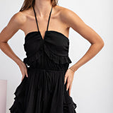 She's Glowing Solid Halter Romper