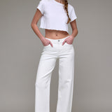 The Saylor White Denim | Hidden Denim