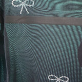 Mesh Rhinestone Bow Top