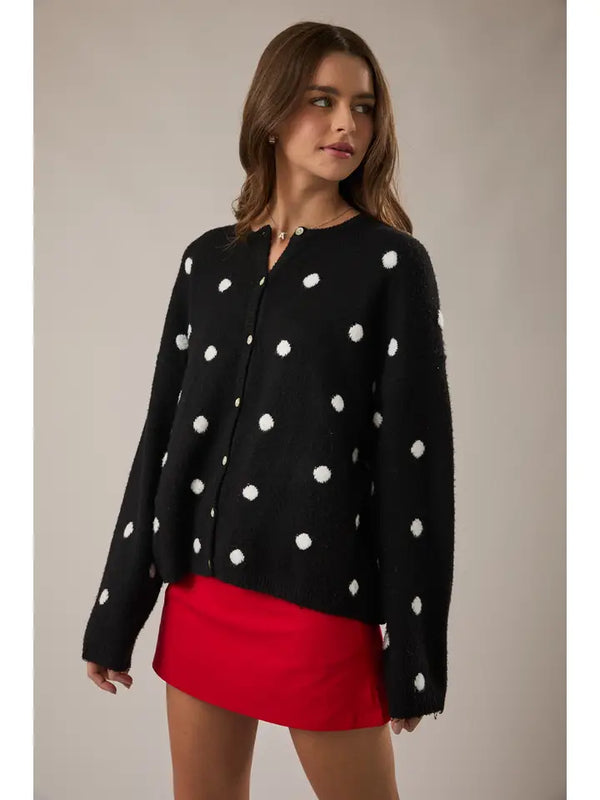 Classic Charm Polka Dot Cardigan