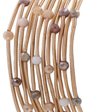 Beaded Wire Bracelet Stack