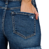 The Riley Denim Shorts - Dark Denim