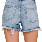 The Riley Denim Shorts - Medium Denim