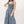 Smocked Tie Chambray Palazzo Wide Pant Jumpsuit