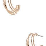 Metal Multi Layered Hoop Earring
