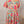 Abstract Geometric Print Tassel Tie Flared Dress - Coral