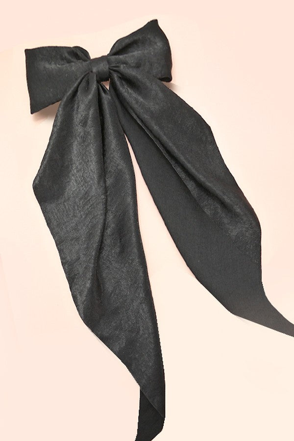 Satin Black Hair Bow