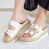 The Monique Sandal White