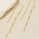 Faceted Bead Chain Dangle Earrings