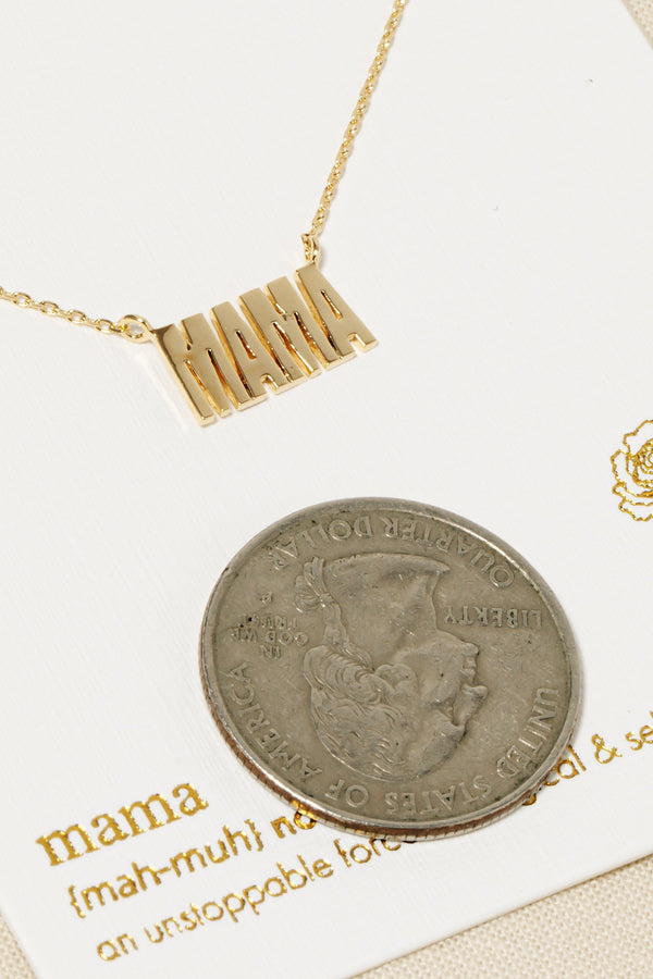 Mama Pendant Chain Necklace