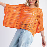 Orange You Glad I'm Here Dolman Sleeve Knit Sweater