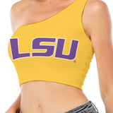LSU Yellow One Shoulder Top