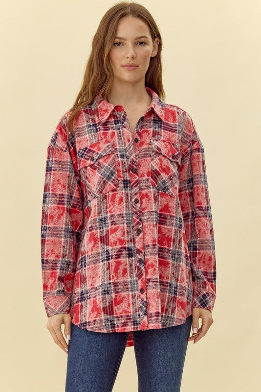 Acid Wash Red Flannel