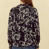 Black and White Pattern Button Up