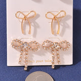 Pearl and Bow Earring Set of 3