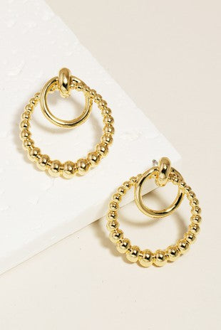 Double Bead Ring Earrings