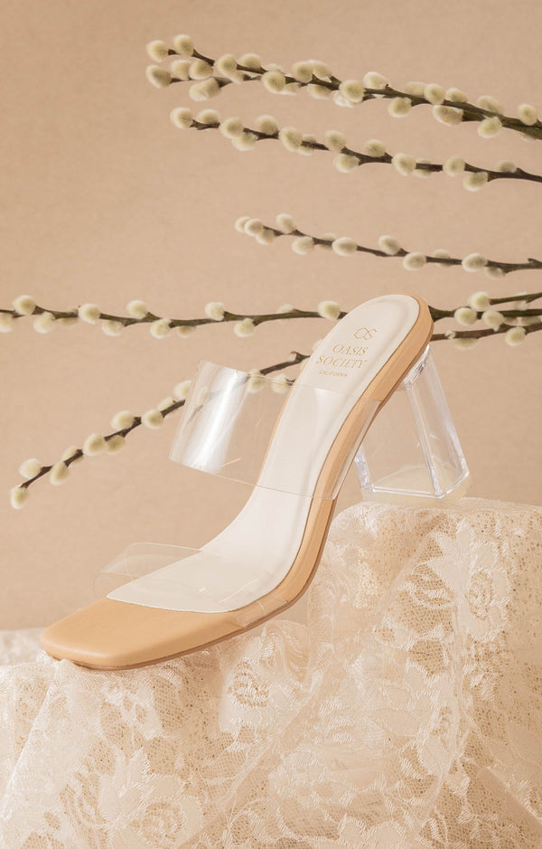 Clear Block Heels