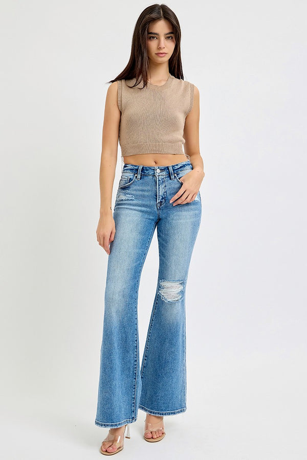 The Emery Denim Midrise Tummy Control  | RISEN