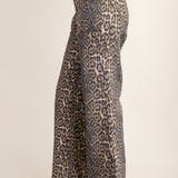 Spot On Leopard Flare Jeans