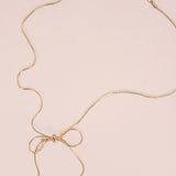 SNAKE CHAIN BOW PENDANT NECKALCE
