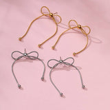 18K STAINLESS STEEL TARNISH FREE BOW EARRINGS