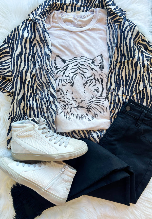 Tiger Mineral Washed Graphic Tee