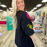 Tiger Colorful Sequin Oversized Top | FINAL SALE