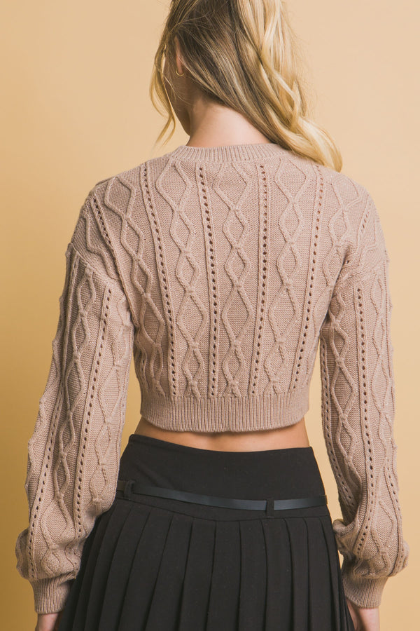 Knit Sweater with Diamond Stud Detail