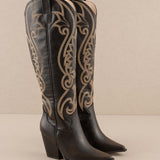 The Astrid Boots - Black with Brown