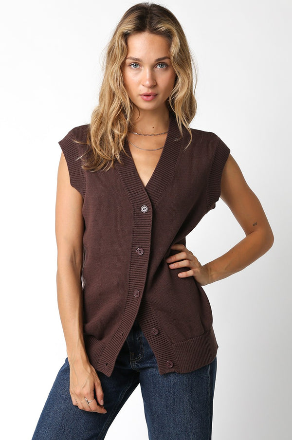 The Rory Sweater Vest Cardigan