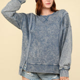 The Must Have Minearl Wash Hem Sweatshirt