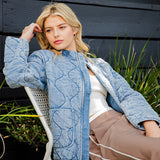 Denim Acid Wash Quilted Jacket