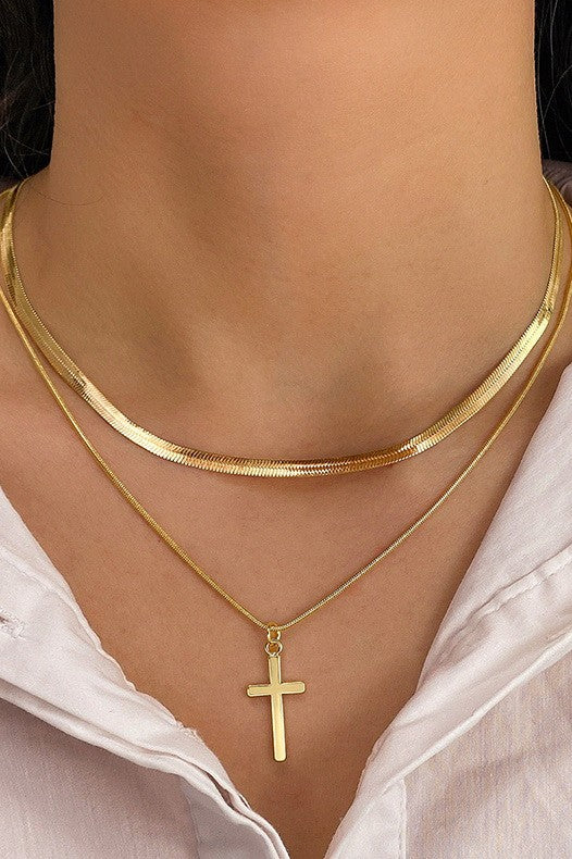 Cross Gold Necklace