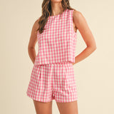 Pink Gingham Set