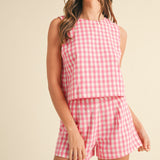 Pink Gingham Set