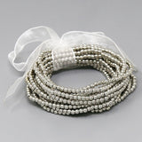 Metal Ball Beaded Stackable Elastic Bracelet Set