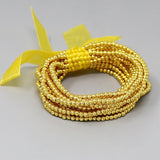 Metal Ball Beaded Stackable Elastic Bracelet Set