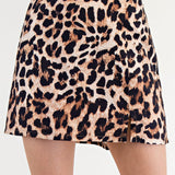 Leopard Printed Mini Skort