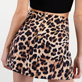 Leopard Printed Mini Skort