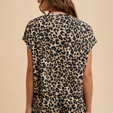 Soft Touch Leopard Knit Top & Flare Shorts Set
