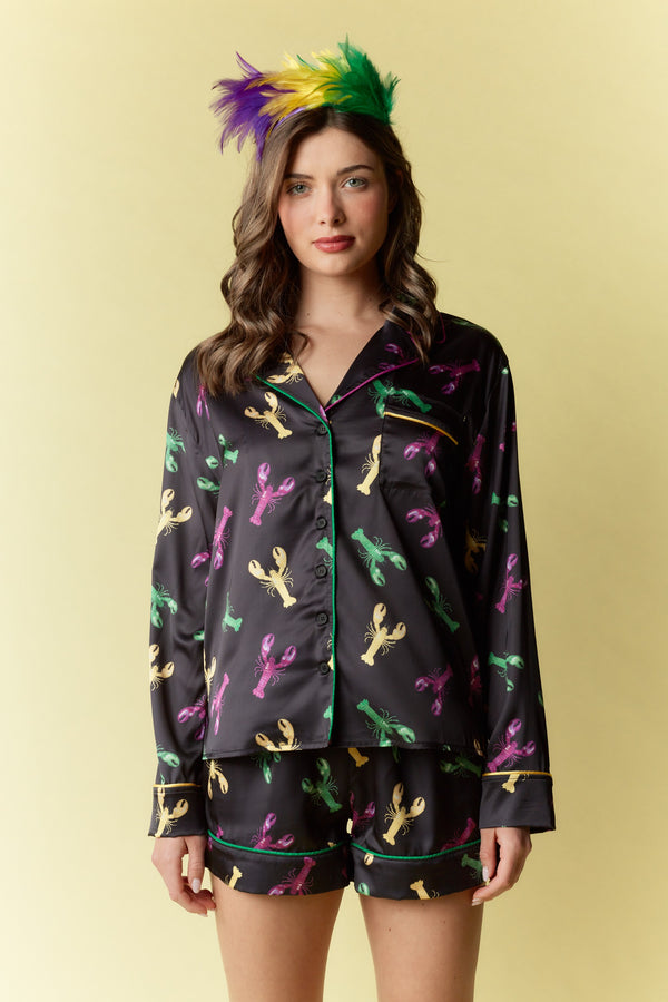 Mardi Gras Crawfish Pajama Set