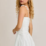 Bubble Hem White Dress