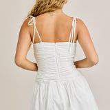 Bubble Hem White Dress